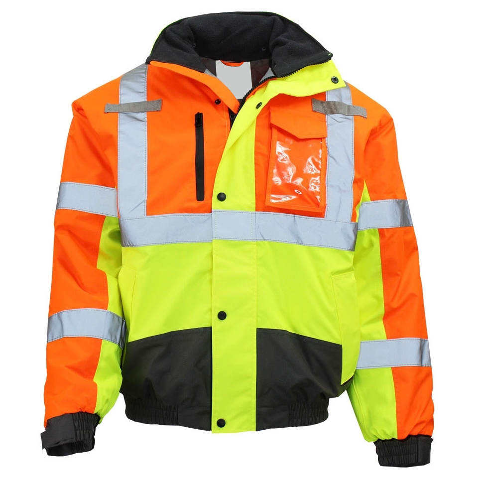 Bacca Sports Construction Reflective Clothes Safety Reflective Jacket High Visibility Workwear Safety Workers Bomber Waterproof Jacket